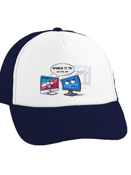Mac vs. Windows kšiltovka truckerka French Navy cap