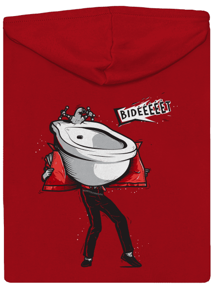 Bidet pánská mikina na zip Red