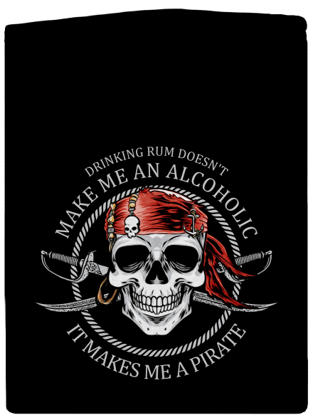 Pirát  pánská mikina na zip Black