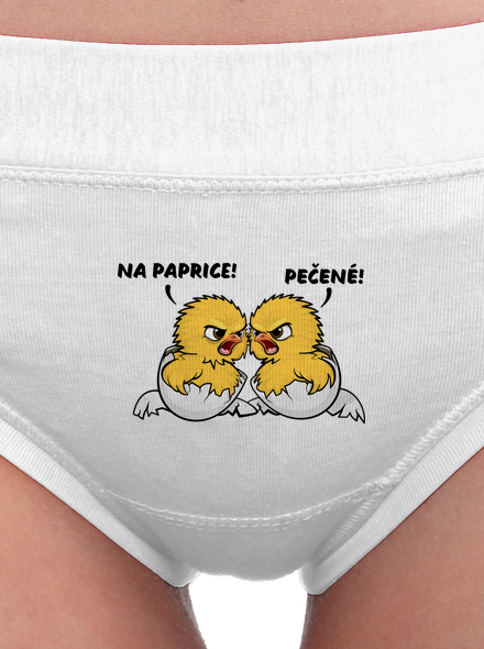 Nerozhodná kuřata dámské kalhotky White