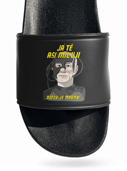 Zamilovaný Borg pantofle Black