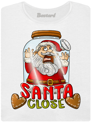 Santa close dámské tričko s lemem White