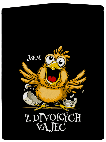 Z divokých vajec pánská mikina na zip Black