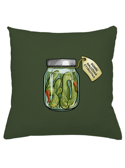 Dobře naložená polštář Olive Green