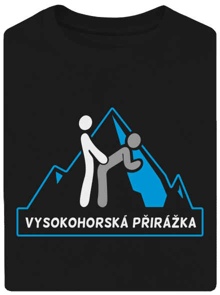 Vysokohorská přirážka unisex tričko oversized Black
