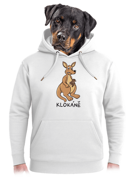 Klokáně unisex mikina premium Snowwhite