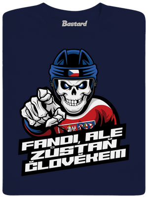 Fandi, ale zůstaň člověkem pánské tričko Navy
