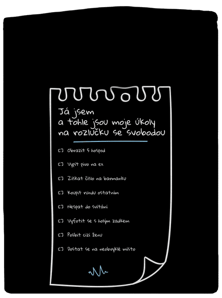 To do list na rozlučku se svobodou a fix pánská mikina na zip Black