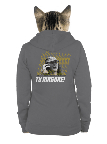 B18: Jiří Kára dámská mikina na zip Steel Gray
