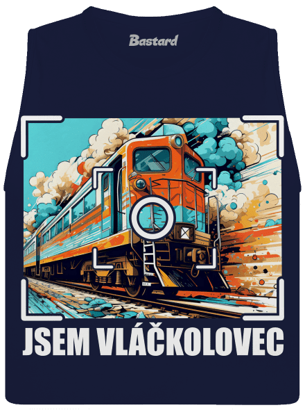 Jsem vláčkolovec dámské tílko volné Navy