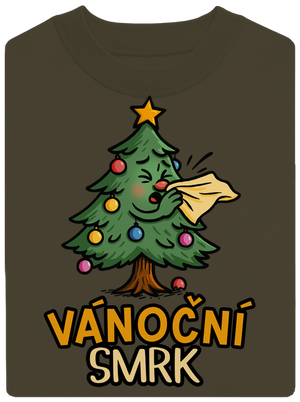 Vánoční smrk unisex mikina bez kapuce Urban Khaki