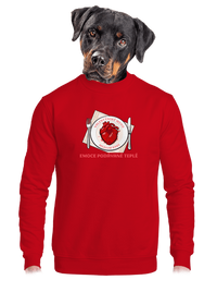 unisex mikina bez kapuce