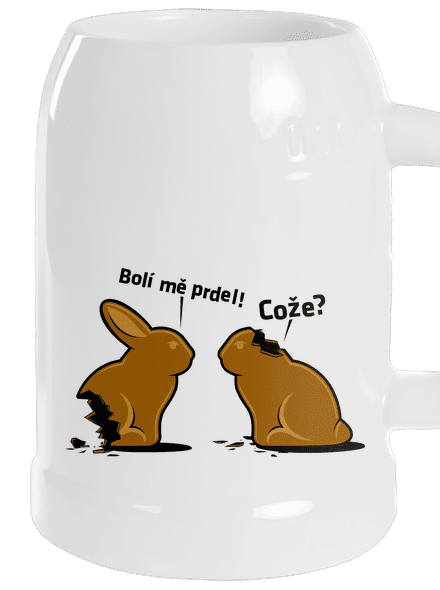 Bolí mě prdel půllitr White