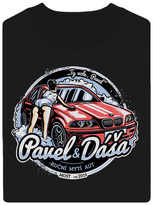 Automyčka Pavel unisex mikina bez kapuce Black