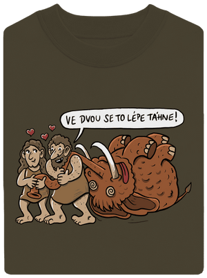 Ve dvou se to lépe táhne unisex mikina bez kapuce Urban Khaki