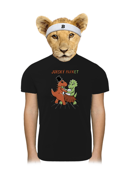 Jurský parket dětské sportovní tričko Black