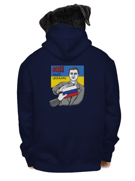 Ne! Radši Ukrajinu pánská mikina na zip Navy