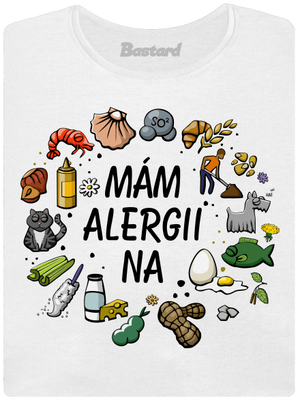Mám alergii na... + fix dámské tričko s lemem White