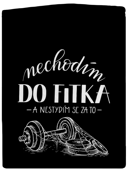 B12: Nechodim do fitka dámská mikina na zip Black