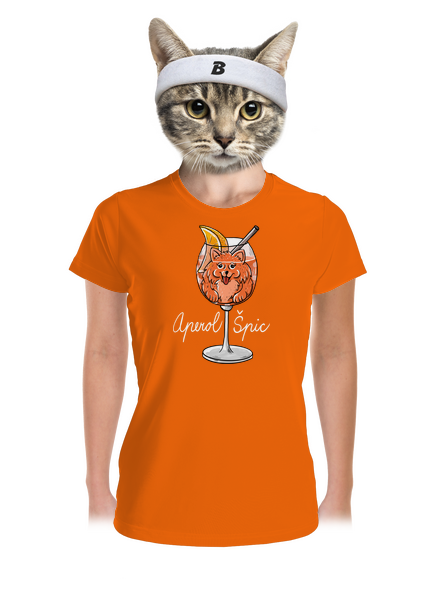 Aperol Špic dámské sportovní tričko Neon Orange