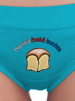 Poctivá buchta a klobása dámské kalhotky Turquoise