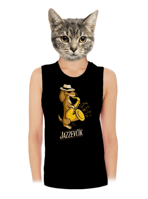Jazzevčík dámské tílko volné Black