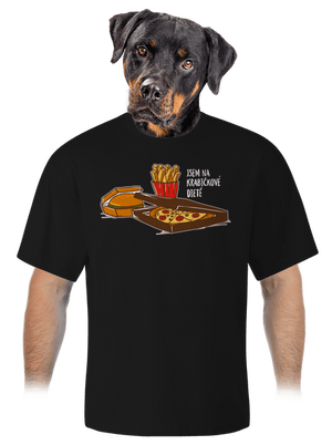 Krabičková dieta unisex tričko oversized Black