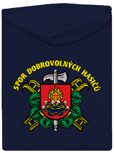 Spor dobrovolných hasičů pánská mikina na zip Navy