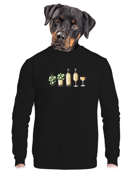 Evoluce bílého vína unisex mikina bez kapuce Black