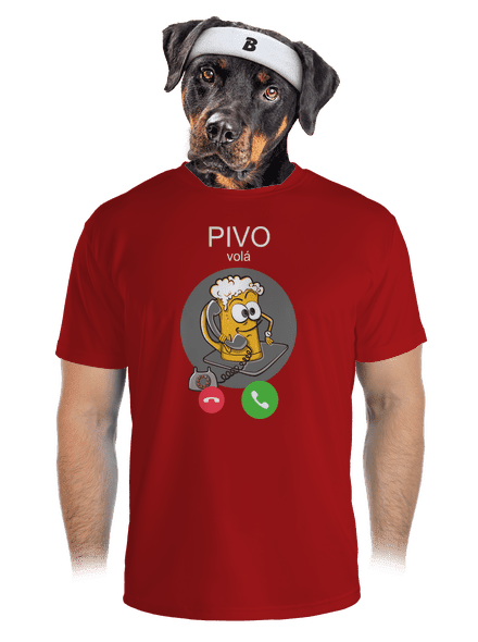 Pivo volá pánské sportovní tričko Red Mal