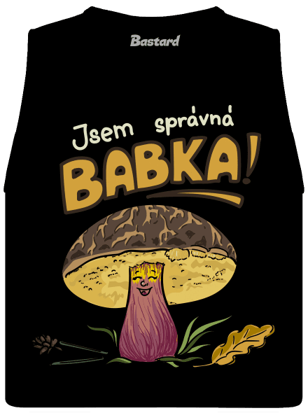 Babka a hříbeček dámské tílko volné Black