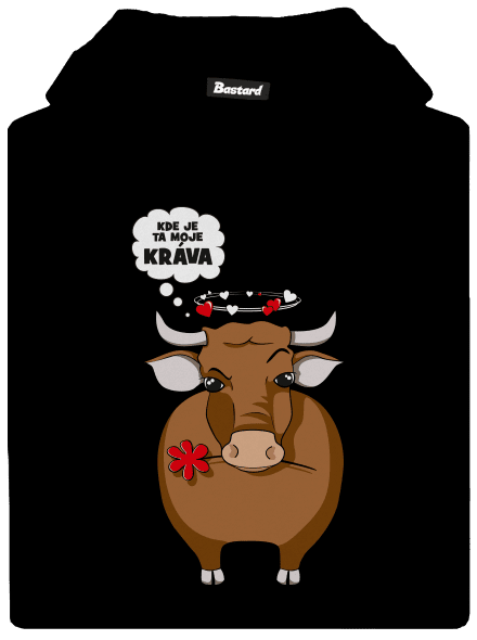 Kráva a bejk dětská mikina klokanka Black