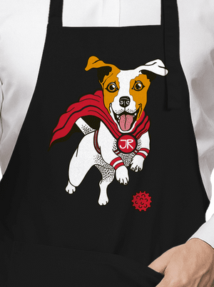 Jack Russell zástěra Black