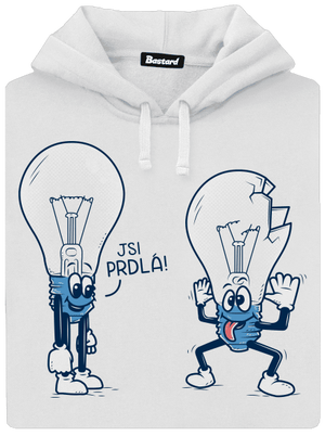 Prdlá dámská mikina klokanka White