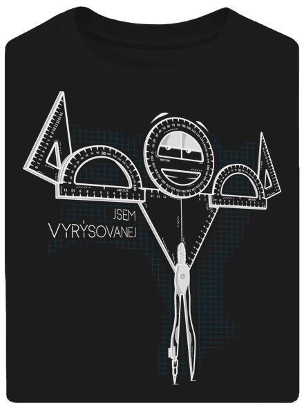 Vyrýsovanej unisex tričko oversized Black