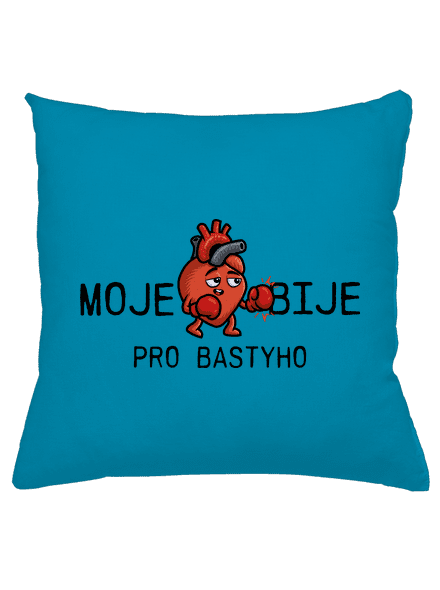 Moje srdce bije polštář Blue Turquoise