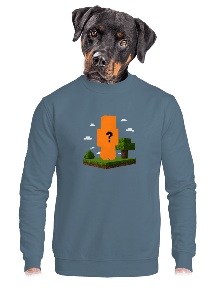 Minecraft z vlastní fotky unisex mikina bez kapuce Nordic Blue