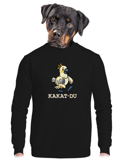 Kakat-du unisex mikina bez kapuce Black