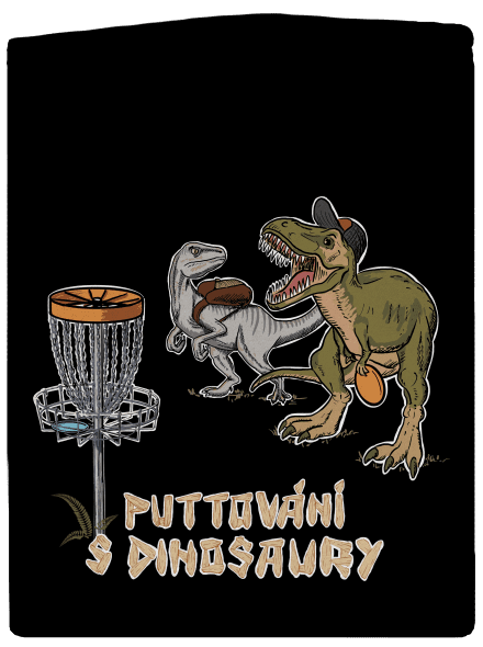 Puttování s dinosaury dámská mikina na zip Black