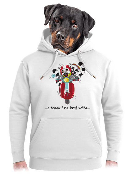 S tebou i na kraj světa unisex mikina premium Snowwhite