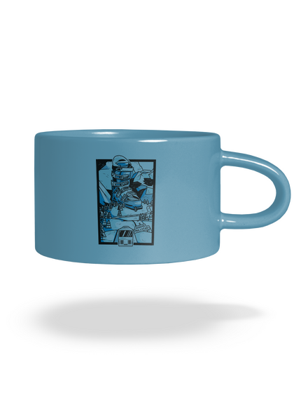 Lyžák hrnek makronka Blue Macaron