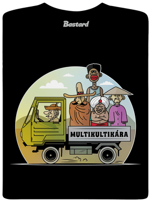 Multikultikára dětské tričko Black