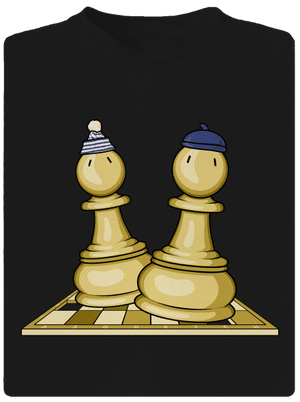 Šach a Mat pánské sportovní tričko Black