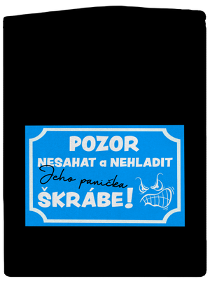 Pozor, nesahat pánská mikina na zip Black