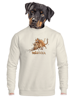 unisex mikina bez kapuce