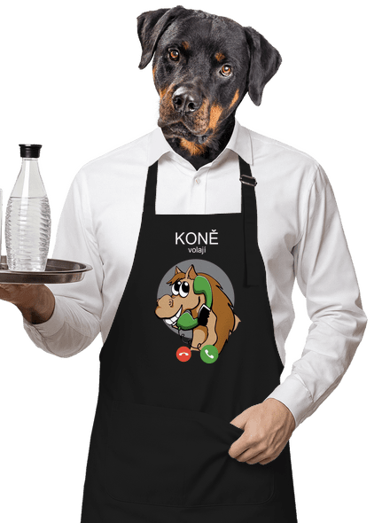 Koně volají zástěra Black