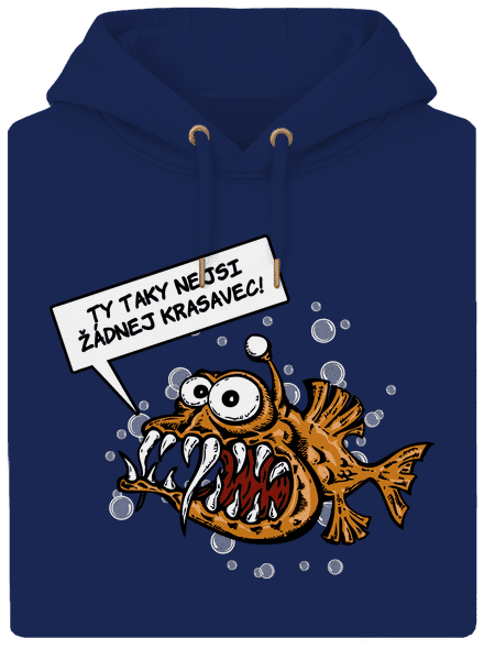 Mořský ďas unisex mikina premium Navy