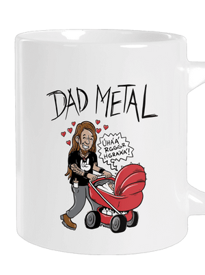 Dad metal velký hrnek White