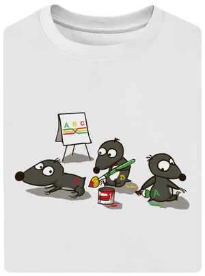 Pražský krtek unisex tričko oversized White