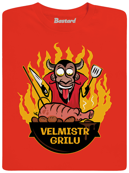 Velmistr grilu pánské tričko Fiery Red